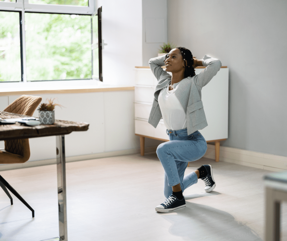 office mini work out squat